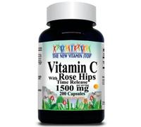 Vitamina C 1500mg Con Rosa Canina Volta Rilascio 200 Capsule No Ogm / Gluten