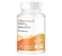 Vitamina C 500 mg tamponata - 180 compresse di ascorbato di calcio per 1/2 an...