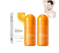 Vitamina C Roll-On Deodorante 2 x 50 ml, per uomini e donne, previene l'odore del corpo e l'ascella, illumina la pelle ascellare, delicato ed efficace, freschezza a lunga durata