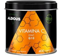 Vitamina C + Zinco + Q10-400 Compresse (Scorta per +1 Anno) - Vitamina C Alto Dosaggio - 100% Naturale - Integratori Stanchezza, Integratore Difese Immunitarie - ALDOUS
