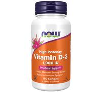 Now Foods Vitamin D-3 1,000 IU (180 Capsule morbida)