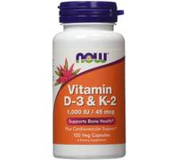 NOW Foods Vitamine D3 & K2 120 cps