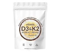 Vitamina D3 10.000IU Vitamina K2 200mcg MK-7 Meenaquinanone 200mcg Olio Di Cocco
