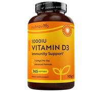 Vitamina D3 1000 IU 365 Capsule Soft Gel (1 Anno) Integratore In Pillole di