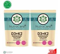Vitamina D3 10000iu K2 B12 10000mcg (Calcio+Magnesio) Capsule-Vegan Vit. D3 K2