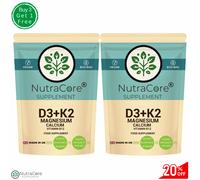 Vitamina D3 10000iu K2 B12 10000mcg- (Calcio+Magnesio) -vitamin D3 K2