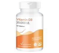Vitamina D3 20.000 UI - 90 compresse di colecalciferolo, ad alto dosaggio, te...