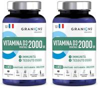 Vitamina D3 2000 UI 30 Compresse Masticabili Vegetale - Granions (Confezione da 2)