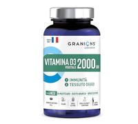 Vitamina D3 2000 UI 30 Compresse Masticabili Vegetale - Granions | Vitamina D3 vegetale da lichene, gusto arancia, sistema immunitario e ossa, senza zucchero, senza glutine, vegan