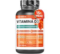 Vitamina D3 2000 UI 50mcg Alto Dosaggio, 1 al Giorno, 450 Compresse D3 Vitamina