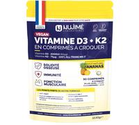 Vitamina D3 (2000 UI) + K2 (all-trans MK7, 75 µg) | 100% VEGAN | Ossa, Muscoli,