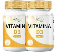Vitamina D3 2000 UI per Ossa, Muscoli e Sistema Immunitario, VitaminPu