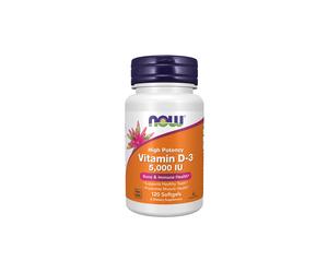 Vitamina D3 5000 UI 120 Capsule Morbide Now Foods