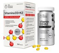 Vitamina D3 5000 UI + K2 MK-7 All-Trans in olio di lino - 240 softgel | La vitam