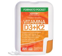 Vitamina D3 K2, 200 Microcompresse Formato Tascabile, Ossa, Denti, Articolazioni