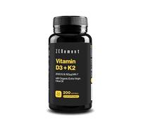 Vitamina D3 K2, 200 Softgels (7 Mesi), Vitamina D3 2000 UI + Vitamina K 150 μg | Supporta Ossa, Denti, Muscoli, Articolazioni e Sistema Immunitario | Vitamina K2 Mk7 Menachinone | Zenement