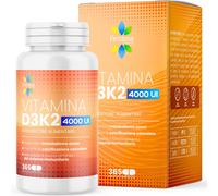 Vitamina D3 K2 4000 UI - 365 Microcompresse (Scorta 1 Anno) Supporto per Ossa, D