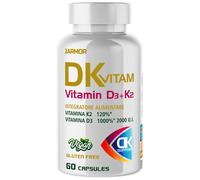 Vitamina D3 K2 60 Capsule 2000 UI D3 90 mcg K2 Vegan Gluten Free 60 unità