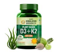 Vitamina D3 + K2 a base vegetale Himalayan Organics per la salute delle ossa ...