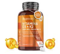 Vitamina D3 K2 Alto Dosaggio, 365 Compresse (1 Anno) Vit D3 2000 Ui, Integratore
