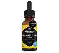 Vitamina D3 K2 Gocce 1000 UI ad Alta Dose Vegetariano & Liquido (99,7 % All