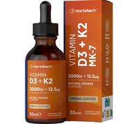 Vitamina D3 K2 Gocce da 30 ml 2000 UI D3 12,5 mcg K2 Vitamina D Colecalciferolo