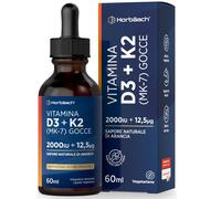Vitamina D3 K2 Gocce da 60 ml | Vitamina D Colecalciferolo 2000 UI + Vitamina K2