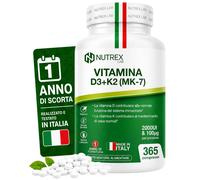 Vitamina D3 K2 Integratore 365 Microcompresse 1 Anno di Scorta Vitamina D 2000