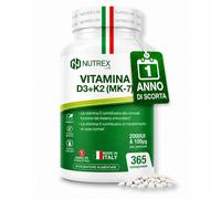 Vitamina D3 K2 Integratore 365 Microcompresse 1 Anno di Scorta Vitamina D 2000