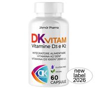 Vitamina D3 + K2 MK7 2000 UI, Integratore Alto Dosaggio D K - Supporta