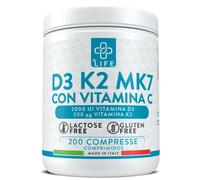 Vitamina D3 K2 Mk7 Con Vitamina C PiùLife 200 Compresse 1 Al Giorno Vit D3 2000