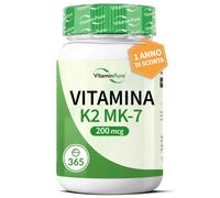 Vitamina K2 MK-7 200mcg All Trans, 365 Compresse Vegane di Origine Naturale
