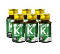 Vitamina K2 MK-7 Noebis Pharma - 200 mcg per Compressa - 240 Compresse - Mantenimento delle Ossa (Confezione da 6)