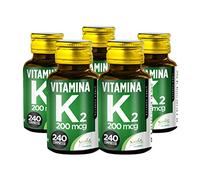 Vitamina K2 MK-7 Noebis Pharma - 200 mcg per Compressa - 240 Compresse - Mantenimento delle Ossa (Confezione da 5)