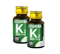 Vitamina K2 MK-7 Noebis Pharma - 200 mcg per Compressa - 240 Compresse - Mantenimento delle Ossa (Confezione da 2)