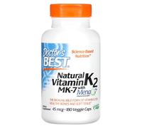 Vitamina naturale K2 MK7 con MenaQ7, 45mcg - 180 vcaps