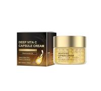 Vitamina profonda C, capsula dorata, crema idratante per il viso, liposoma per rughe, gel trasparente per idratazione, cura della pelle coreana, 1 pezzo KjA413 (oro, 4,4 x 5,7 cm)