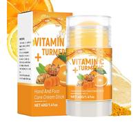 Vitaminc - Crema per mani e piedi alla curcuma, balsamo idratante per pelle secca e screpolata, idratante esfoliante, rimozione della pelle morta, ammorbidente per pelle secca screpolata, piedi