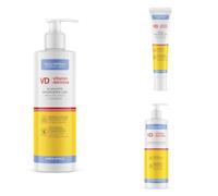 VITAMINDERMINA HYALO Bundle Idratazione Viso e Corpo - Fluido Corpo 400 ml, Crema Viso 40 ml e Oliolatte Detergente 240 ml - Con Acido Ialuronico e 5 Ceramidi - Adulti, Bambini, Neonati