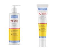 VITAMINDERMINA HYALO Bundle Viso Detersione e Idratazione - Crema Idratante Viso 40 ml + Oliolatte Detergente 240 ml - Idratazione fino a 72 Ore - Con Acido Ialuronico, 5 Ceramidi e Burro di Karité