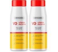 VITAMINDERMINA Polvere di Seta 100 g - Vellutante e Assorbente - Con Polvere di Seta, Amido di Tapioca e Mais, Vitamin Complex® - Pelle Morbida e Profumata (Confezione da 2)
