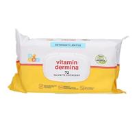 VITAMINDERMINA Salviette Detergenti 72 pz - Delicate ed Emollienti - Per Neonati e Bambini - Tessuto Naturale 100% e biodegradabili - Con Vitamina E, F, Pantenolo e Allantoina - Lenitive e Detergenti