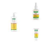 VITAMINDERMINA SEBO Bundle Pelli Grasse e Acneiche - Gel Detergente 240 ml + Siero Peeling 30 ml + Emulsione Matt 40 ml - Con Acido Succinico, Ceramidi e Niacinamide - Adulti e Ragazzi