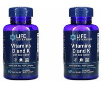 Vitamine D E K Con Iodio Marino Life Extension 2X60 Caps MK-7/K1/K2