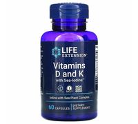 Vitamine D E K Con Iodio Marino Life Extension 60 Caps MK-7/K1/K2