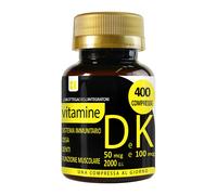 Vitamine DK 400 compresse 1 al giorno | D3 2000 U.I. K2 100 µg | senza glutine e