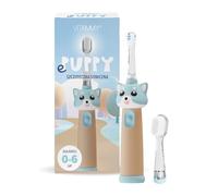 VITAMMY ePUPPY - Spazzolino sonico per bambini, 0-6, con due punte, blu