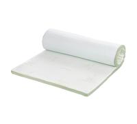 Vitapur Topper Aloe Vera - 70 x 190 cm, 4 cm Memory Foam con struttura piramidale, profumo di aloe vera, lavabile, coprimaterasso, coprimaterasso