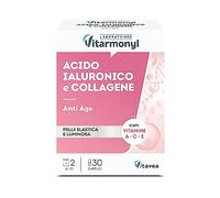 Vitarmonyl Acido Ialuronico e Collagene - Anti-Age Pelle - 30 Capsule | Collagene di Pesce Idrolizzato, Vitamina A, C, E - Pelle Elastica, Rimpolpata, Idratata - Senza Glutine, Senza Lattosio
