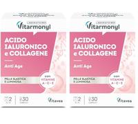 Vitarmonyl Acido Ialuronico e Collagene - Anti-Age Pelle - 30 Capsule (Confezione da 2)